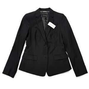 Banana‎ Republic Blazer Womens Sz 4 Wool Black New Career Work Dress Formal $198
